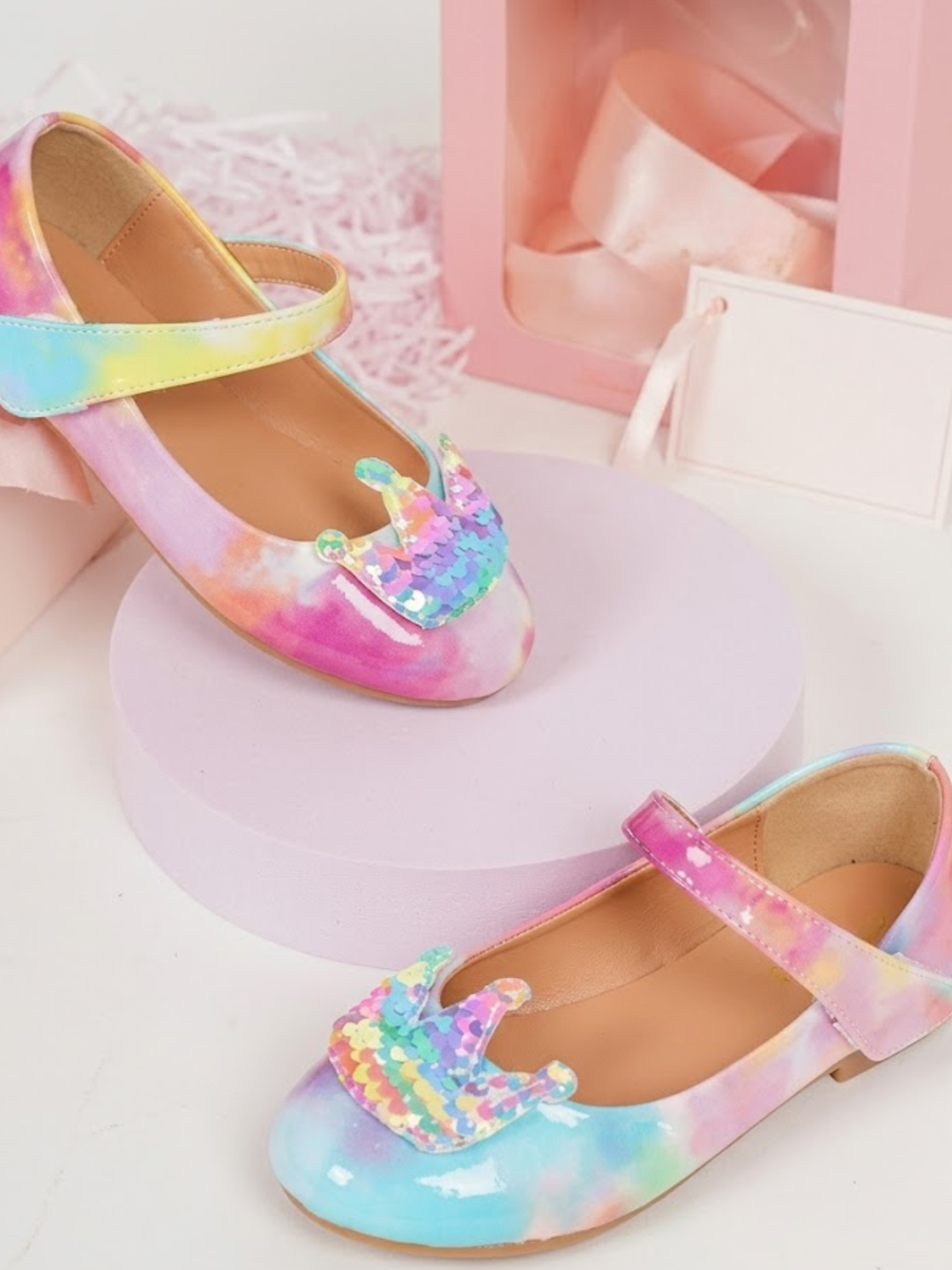Princess Glow Rainbow Crown Mary Jane Shoes Mia Belle Girls