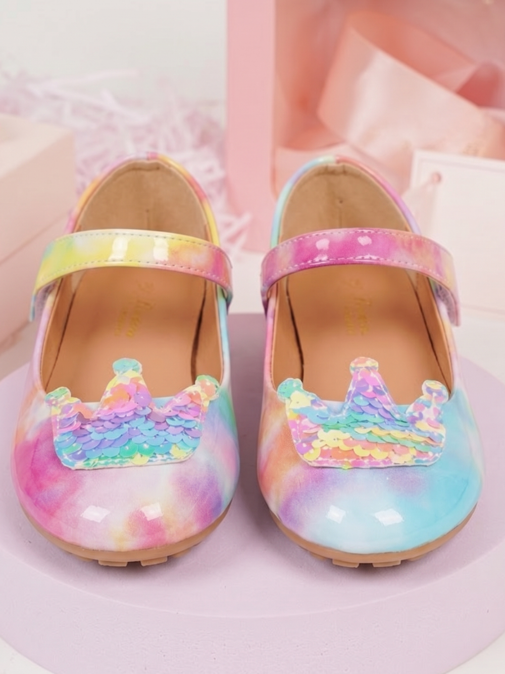 Princess Glow Rainbow Crown Mary Jane Shoes Mia Belle Girls