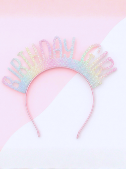 Sparkle Glow “Birthday Girl” Glitter Headband