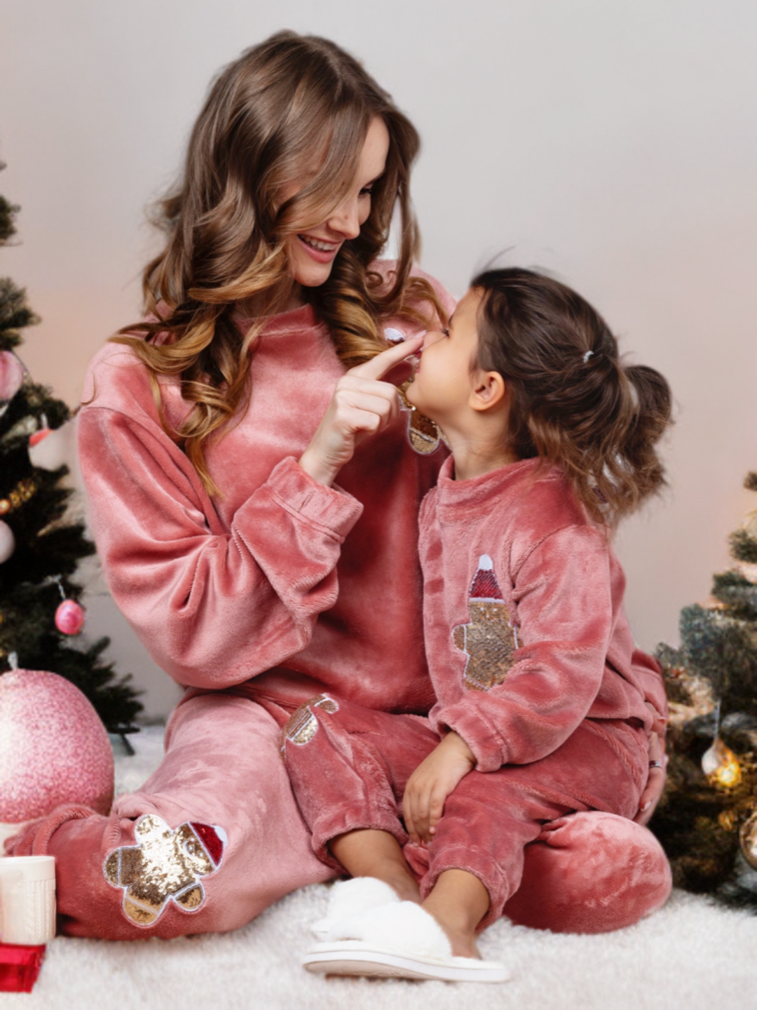 Mommy and Me Gingerbread Delight Christmas Lounge Set