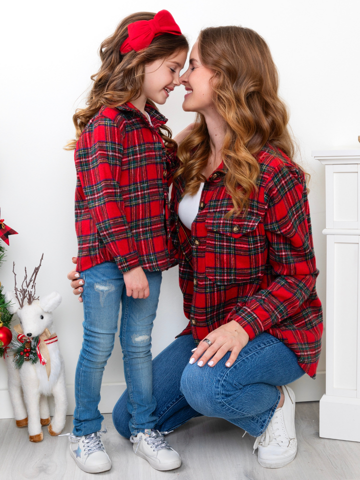 Mommy and Me Holiday Plaid Shacket