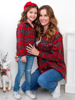 Mommy and Me Holiday Plaid Shacket