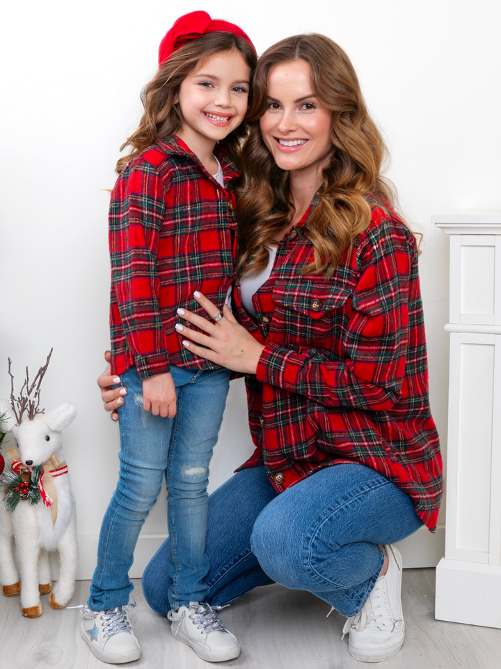 Mommy and Me Holiday Plaid Shacket