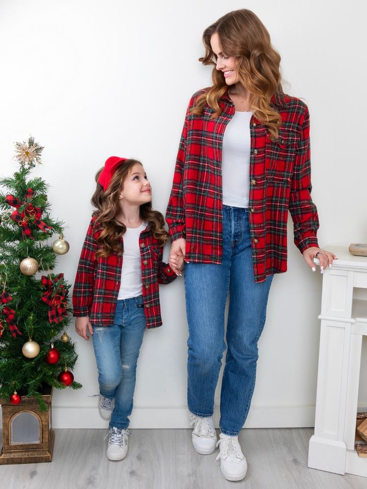 Mommy and Me Holiday Plaid Shacket