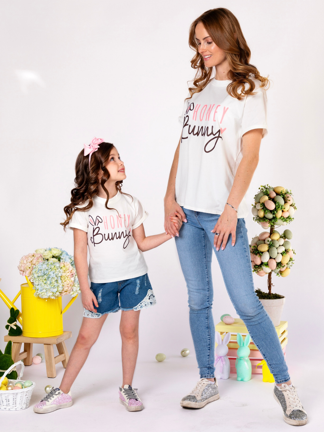 Mommy & Me Honey Bunny Easter Graphic Tee