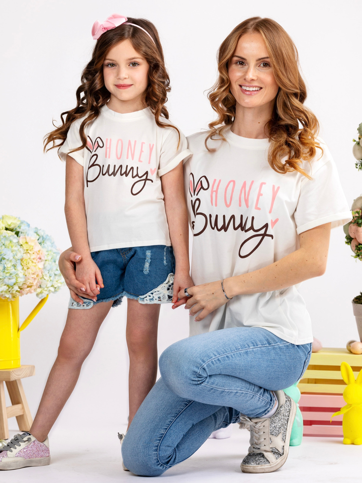 Mommy & Me Honey Bunny Easter Graphic Tee