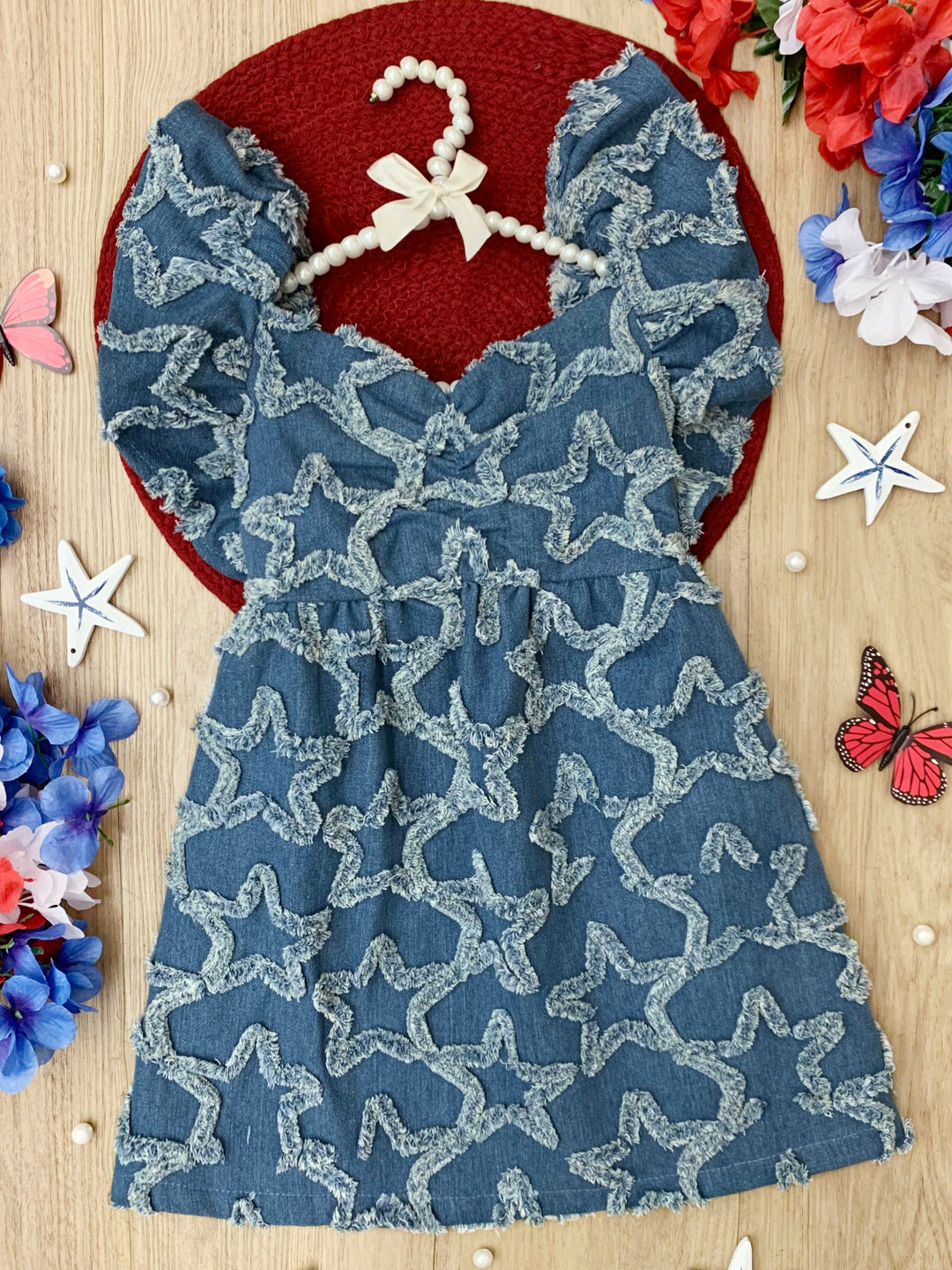 Mommy and Me Star Spangled Denim Dress