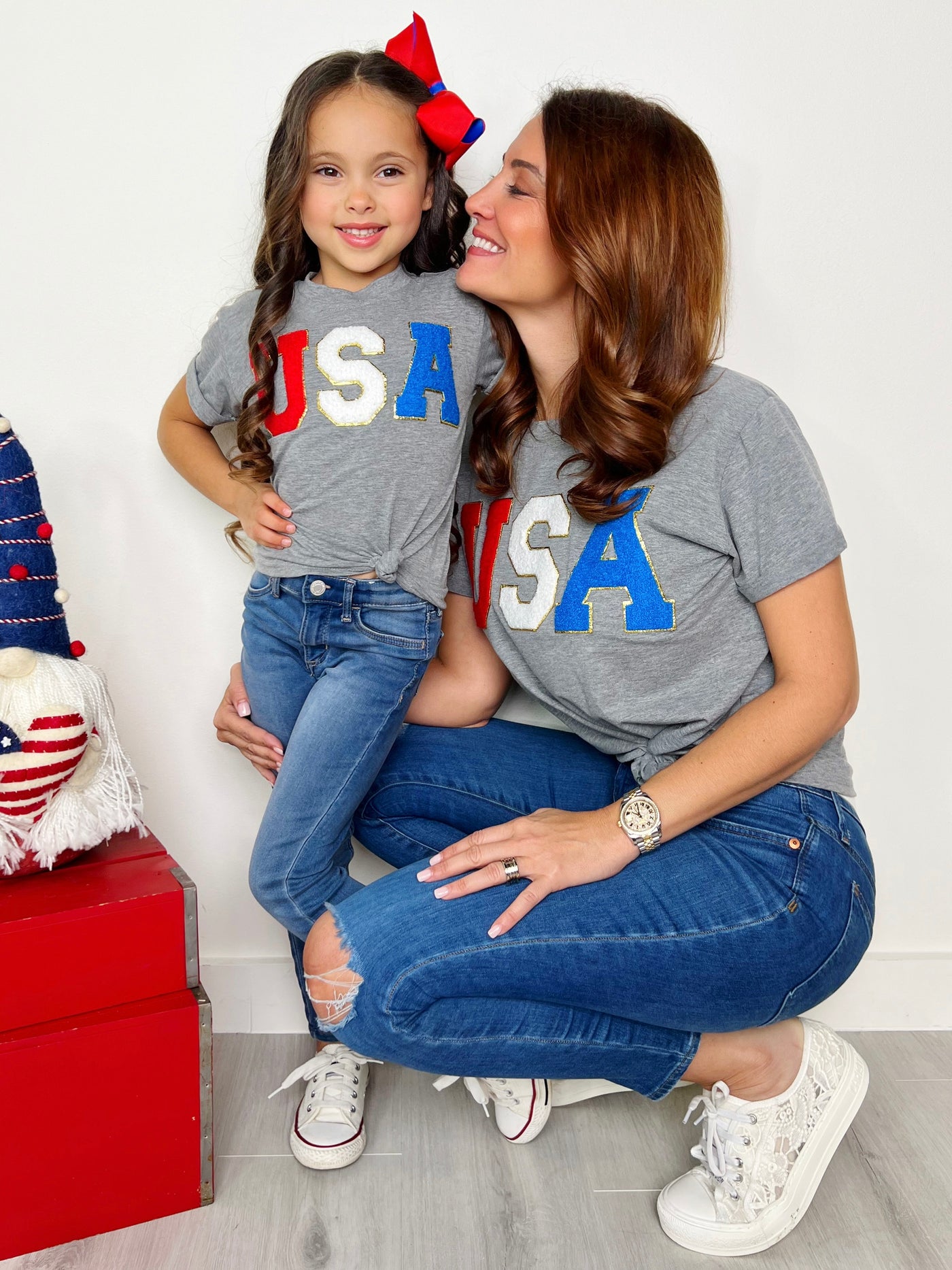 Mia Belle Girls 4th of July USA Top | Mommy And Me