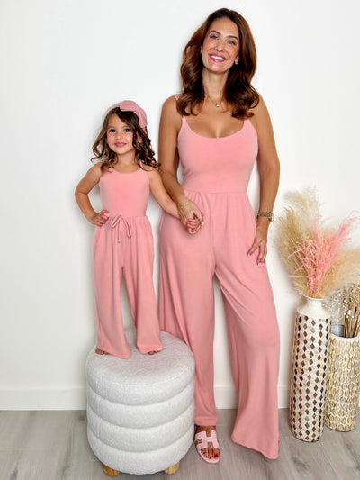Mia Belle Girls Pink Jumpsuit | Mommy And Me Outfits