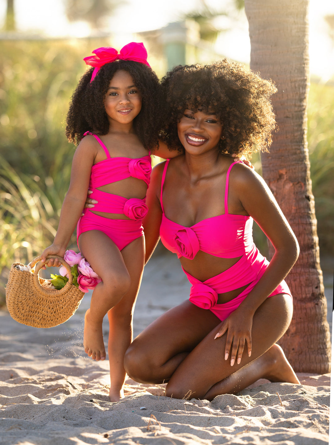 Stylish Mommy and Me swimsuits for summer vacation