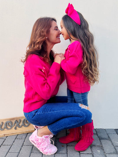 Mia Belle Mommy & Me V Neck Sweater | Valentine's Day Tops