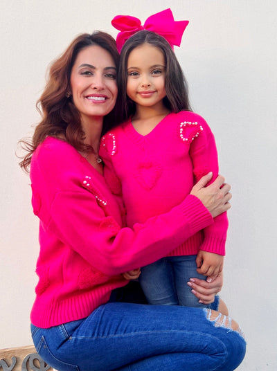 Mia Belle Mommy & Me V Neck Sweater | Valentine's Day Tops