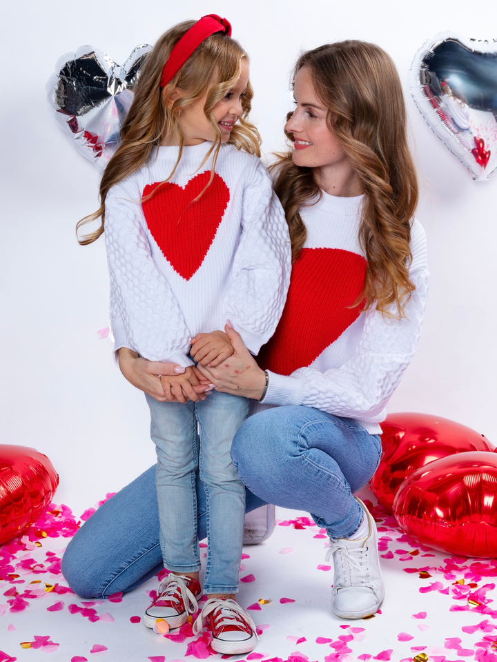 Mommy and Me All My Love Heart Sweater