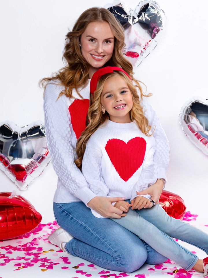 Mommy and Me All My Love Heart Sweater