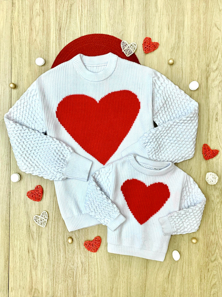Mommy and Me All My Love Heart Sweater