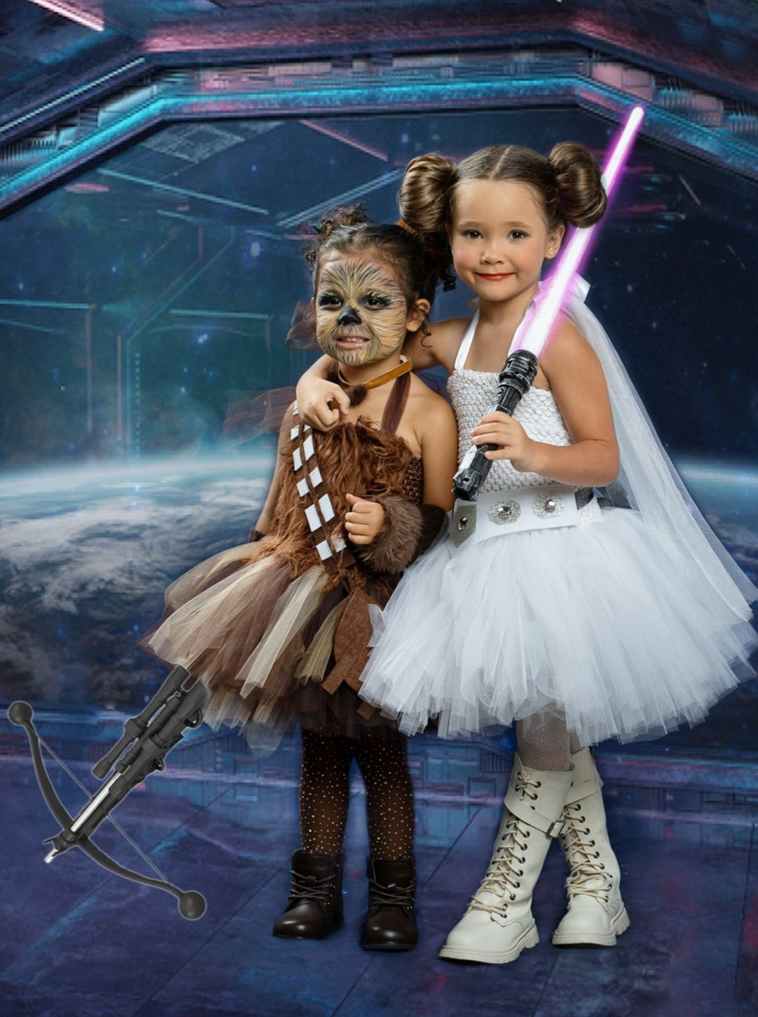 Girls Halloween Costumes | Star Wars Leia Tutu Dress | Mia Belle Girls