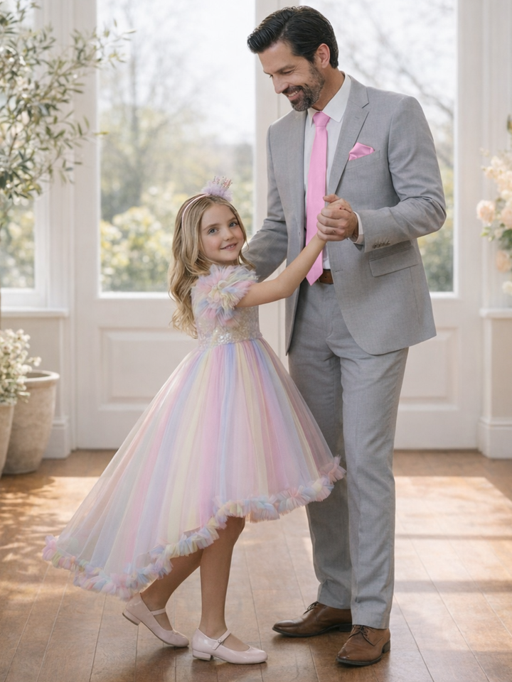 Daddy Daughter Dance Mens Pink Tie & Handkerchief Set