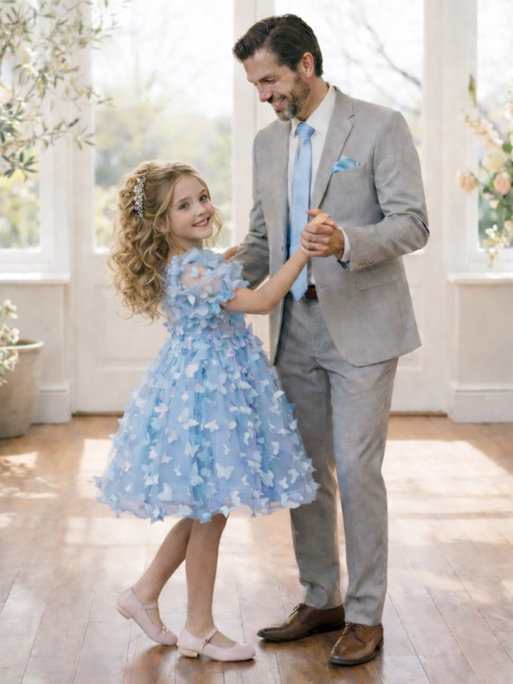 Daddy Daughter Dance Mens Blue Tie & Handkerchief Set