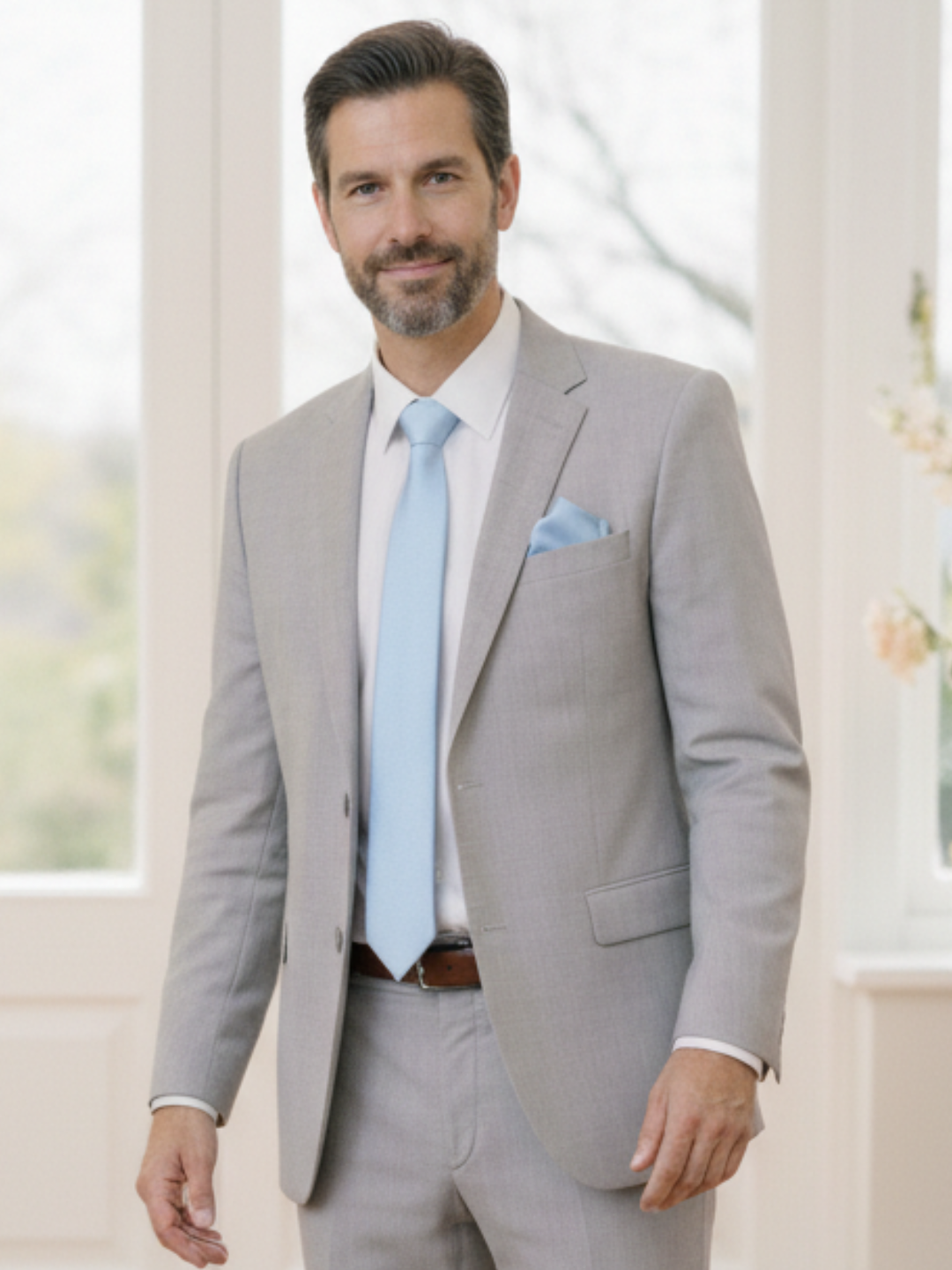 Daddy Daughter Dance Mens Blue Tie & Handkerchief Set