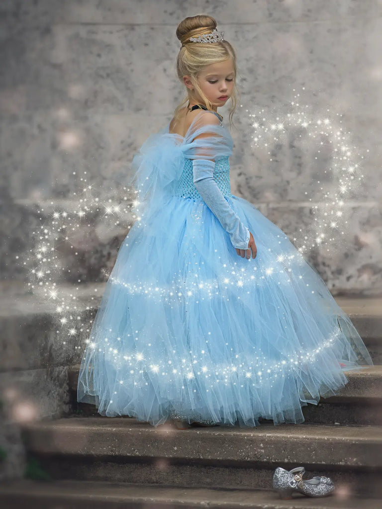open lace back dress Original Snow White Princess Birthday Party Dress Costume – Fox Baby & Co main image 1