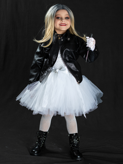 Kids Halloween Costumes | Bride of Chucky Tutu Dress | Mia Belle Girls