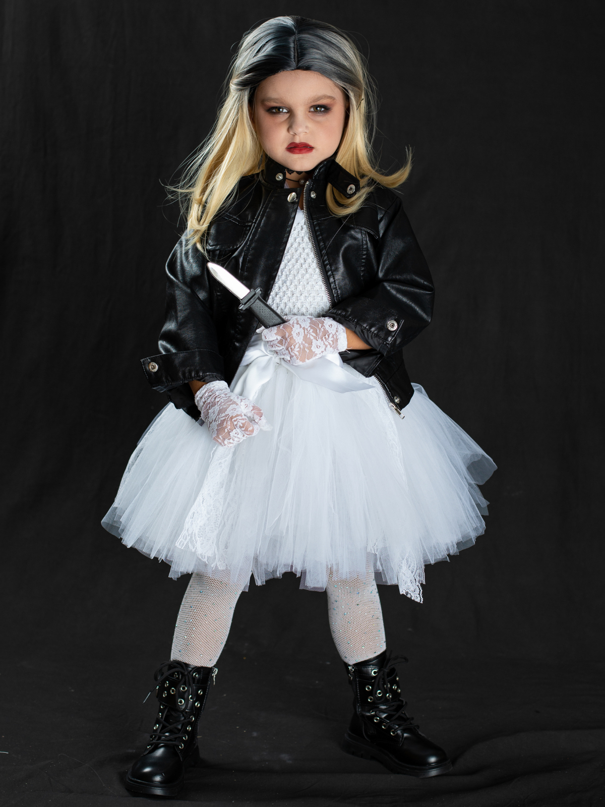 Kids Halloween Costumes | Bride of Chucky Tutu Dress | Mia Belle Girls