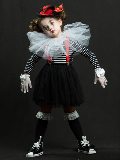 Kids Halloween Costumes | French Mime Costume Set |  Mia Belle Girls