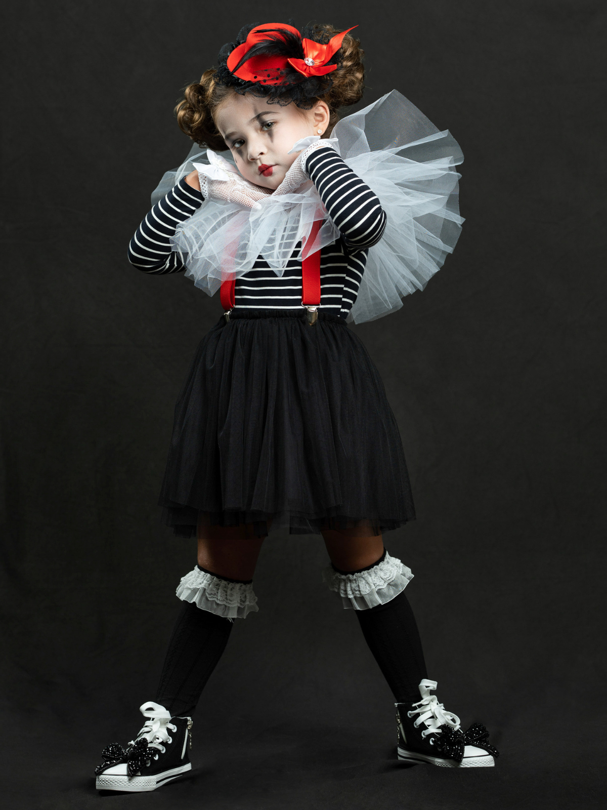 Kids Halloween Costumes | French Mime Costume Set |  Mia Belle Girls