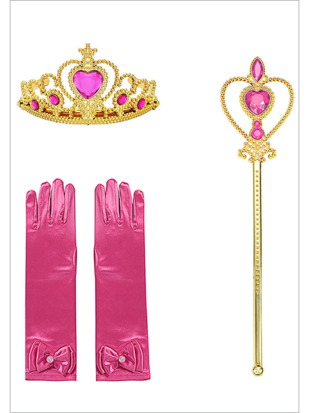 Forever Radiant Sleeping Beauty Crown, Wand And Gloves Set