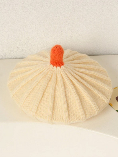 Mia Belle Girls | Pumpkin Beret Hat | Girls Accessories
