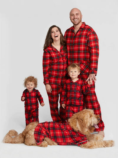 Mia Belle Girls Family Style Checkered Pajamas | Mommy & Me
