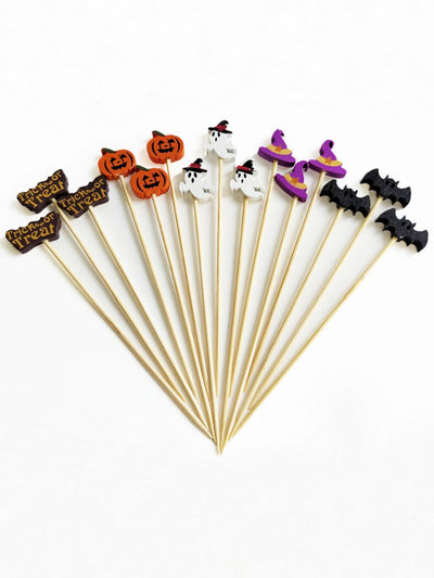 Mia Belle Girls Halloween Bamboo Skewers | Halloween Accessories