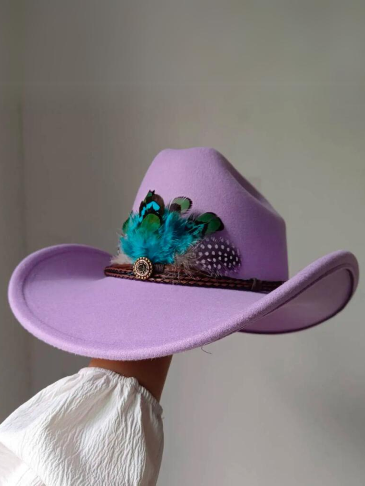 Women's Fancy Fiesta Feather Cowgirl Hat