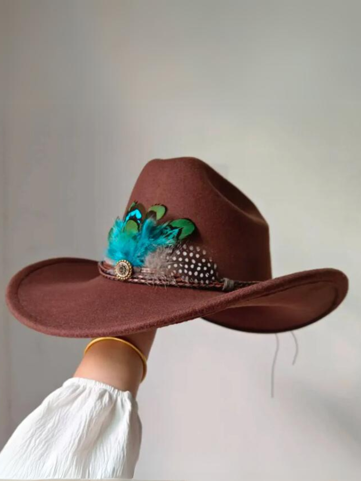 Women's Fancy Fiesta Feather Cowgirl Hat