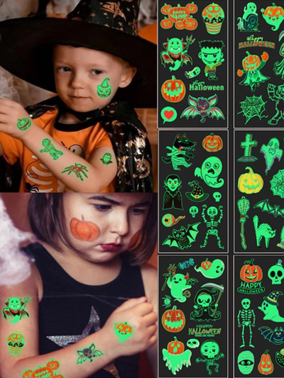 Mia Belle Girls Luminous Halloween Stickers | Halloween Accessories