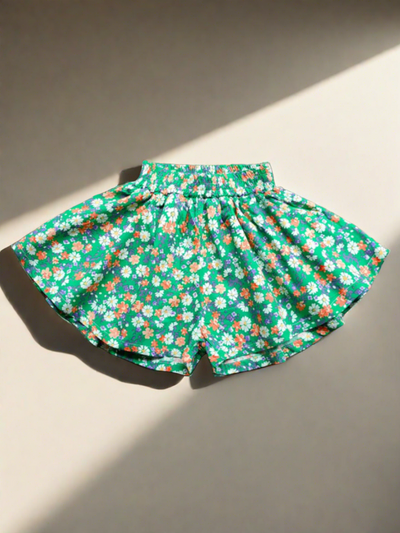 Mia Belle Girls Wide Leg Floral Shorts | Girls Summer Outfits