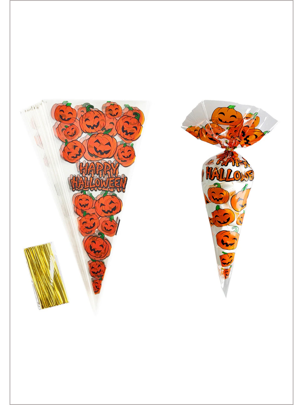 Mia Belle Girls | Halloween Candy Cone Bags | Halloween Accessories