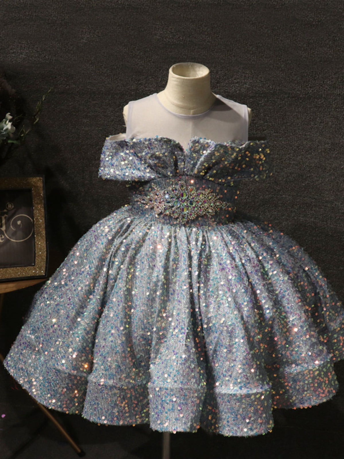Sparkling Diamond Sequin Special Occasion Dress