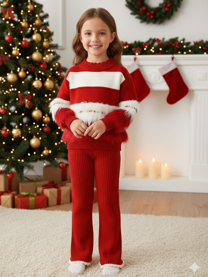 Cozy Chic Knitted Sweater and Flare Pant Set