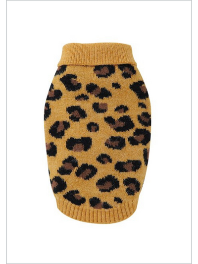 Mommy and Me Leopard Print Dog Sweater
