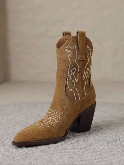 Mia Belle Girls Faux Suede Cowgirl Boots | Women's Shoes