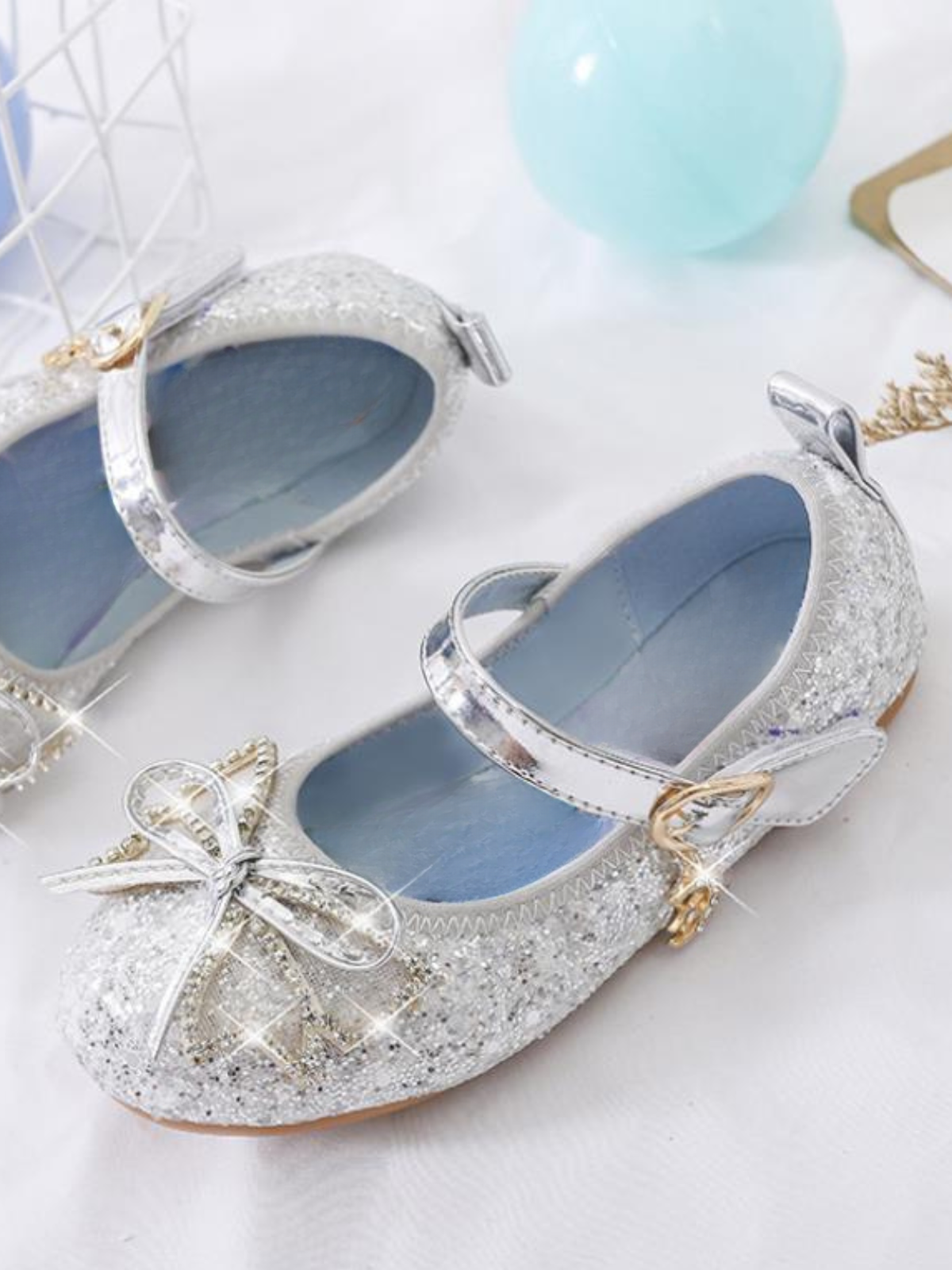 Let It Sparkle Mary Jane Glitter Shoes by Liv and Mia
