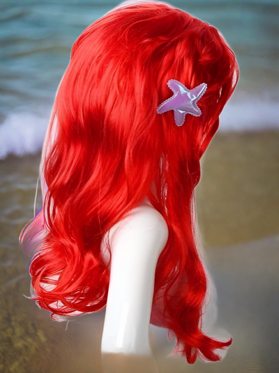 Girls Red Mermaid Cosplay Wig