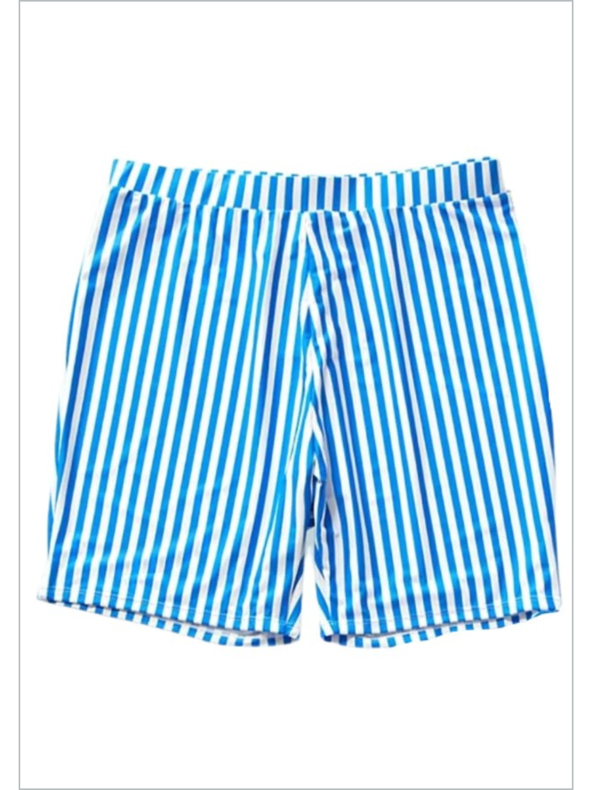 Family Swimsuits | Blue Pinstripe Swimsuits & Trunks | Mia Belle Girls