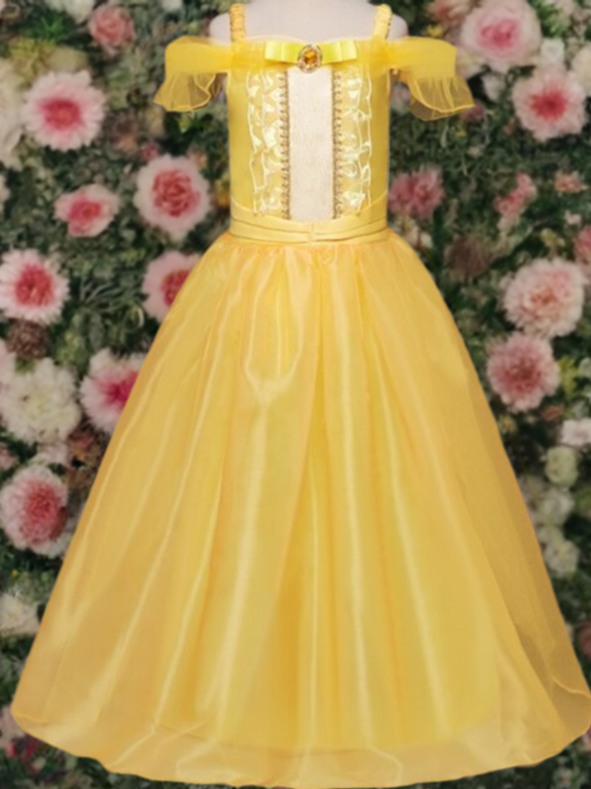 Girls Beauty And The Beast Inspired Sparkle Costume Dress