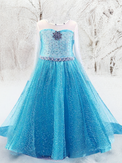 Girls Frozen Inspired Elsa Sparkle Halloween Costume