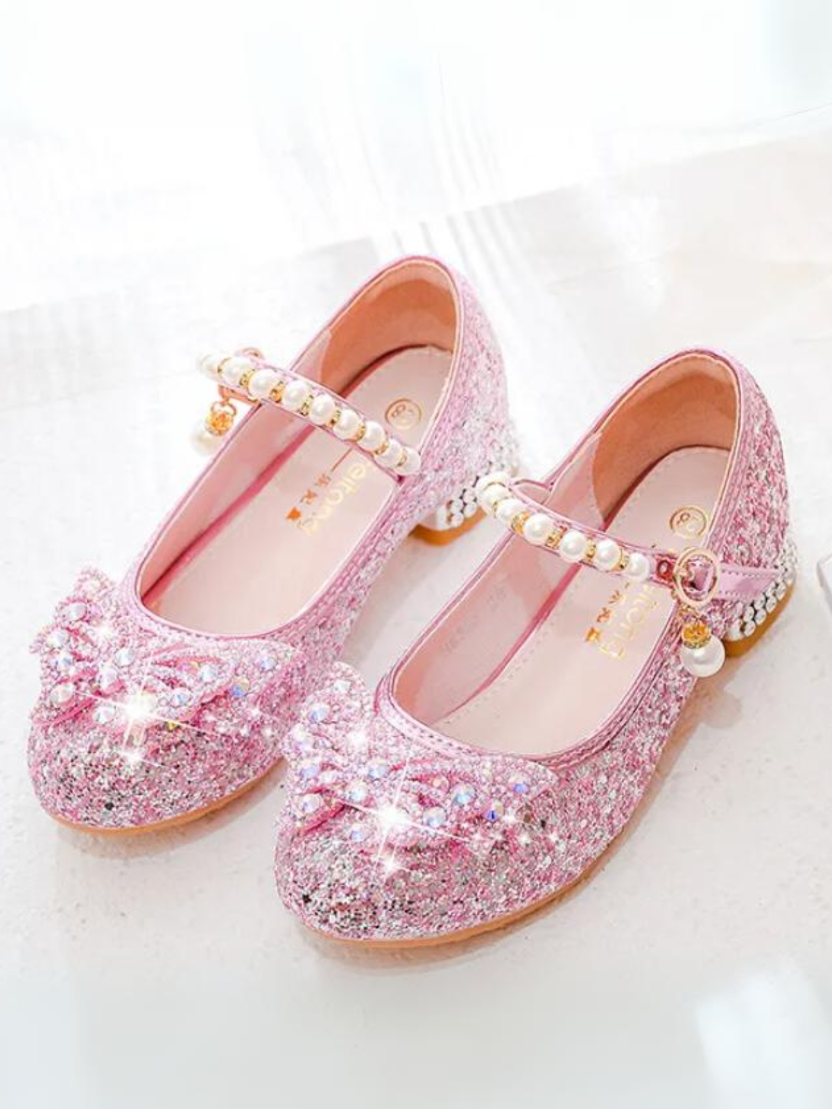 Mia Belle Girls Pearl Strap Mary Jane Shoes | Shoes By Liv & Mia