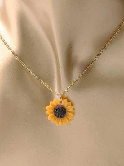 Mia Belle Girls Sunflower Earrings & Necklace Set | Girls Accessories