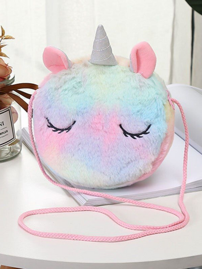 Cutiepie Stylista Fuzzy Unicorn Circle Bag