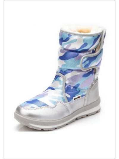 Girls Shoes By Liv and Mia | Metallic Camo Anti Skid Winter Boots